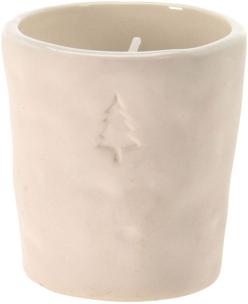 Portavelas Navidad blanco, 12 uds.
