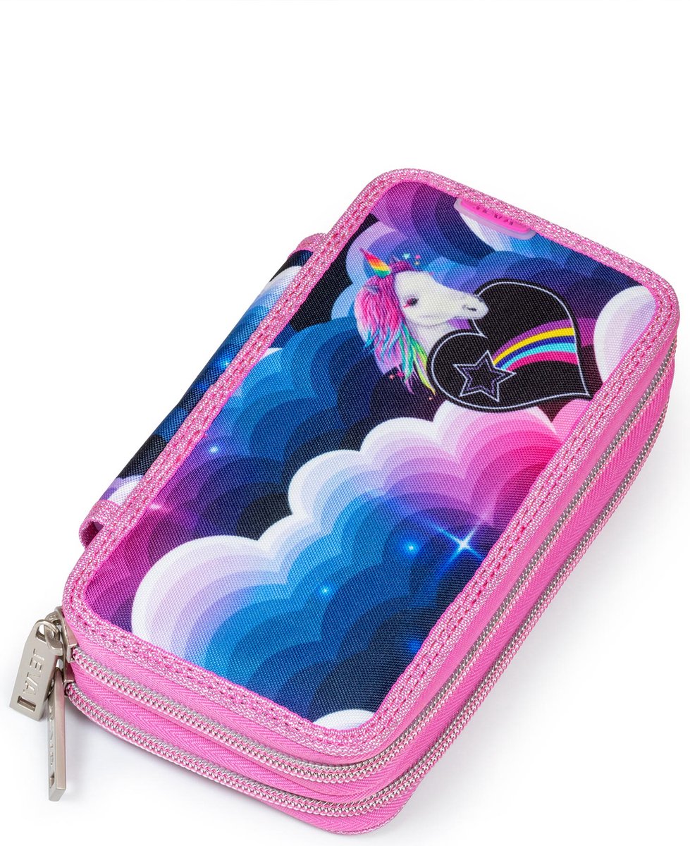 Estuche Jeva twozip unicorn sky - estuche lleno con estampado de unicornio