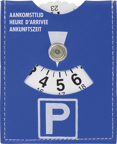 Carpoint parking disc with suction cup