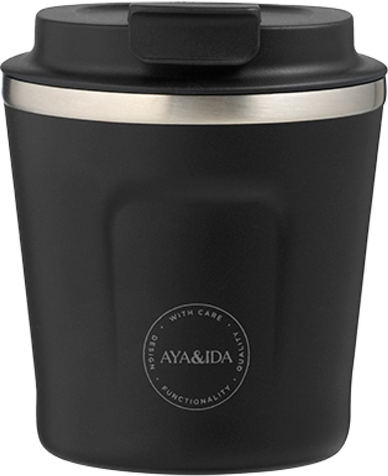 Aya ida aya ida - cup2go - taza de café - café para llevar - taza de viaje - llévala contigo - 240ml - negro mate nuevo