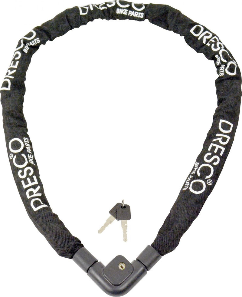 Bloqueo de la cadena de Dresco 150 cm x 10 mm de poliéster de acero negro