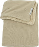 Coperta per culla Meyco Baby Mini Knots Teddy - sabbia - 100x150 cm - 2.0 tog