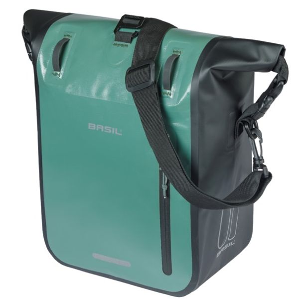 Basil borsa bici singola rivo m telone mik 12-15l 14 x 25 x 38 cm - verde nero