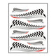 Sticker set Finish flag