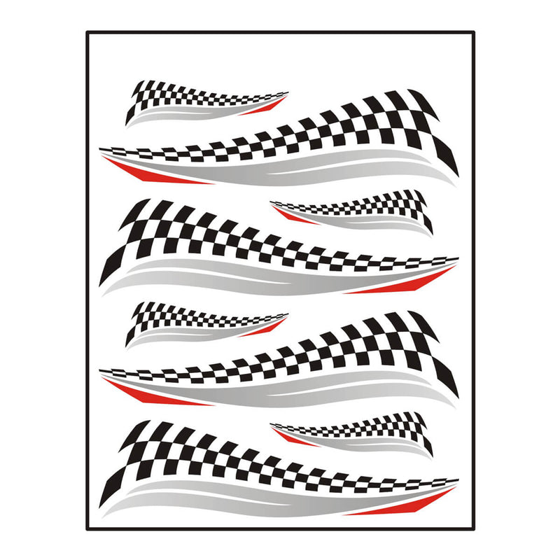 Bandera de acabado de ajuste de pegatinas