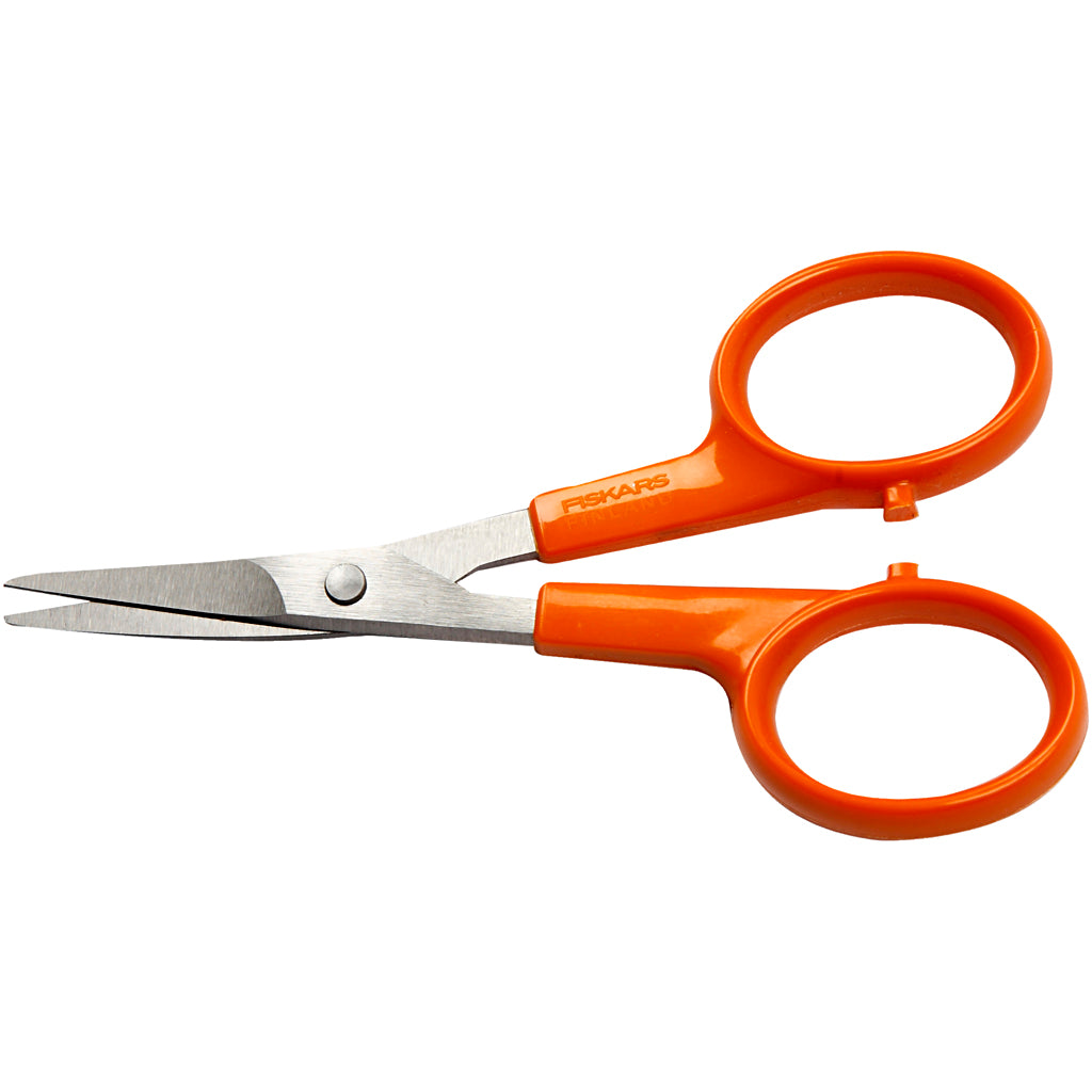 Tijeras de precisión clásicas Fiskars, l: 10 cm, puntas kurvet, 1 pieza