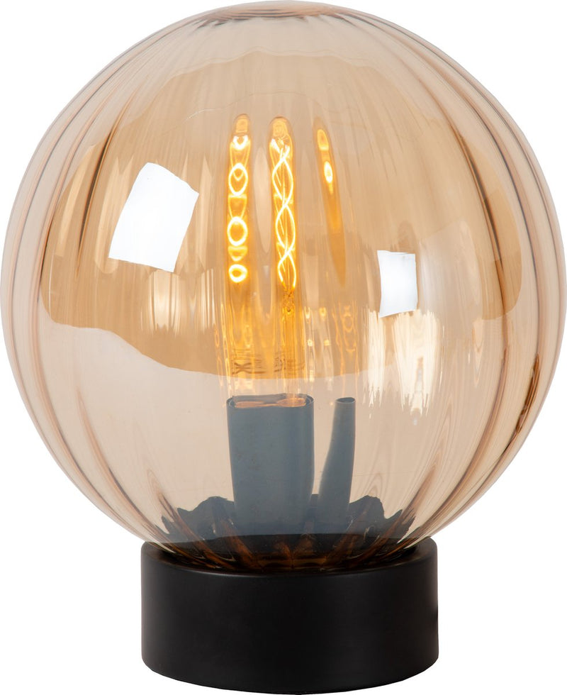 Lucide monsaraz - lámpara de mesa - ø 25 cm - 1xe27 - ámbar