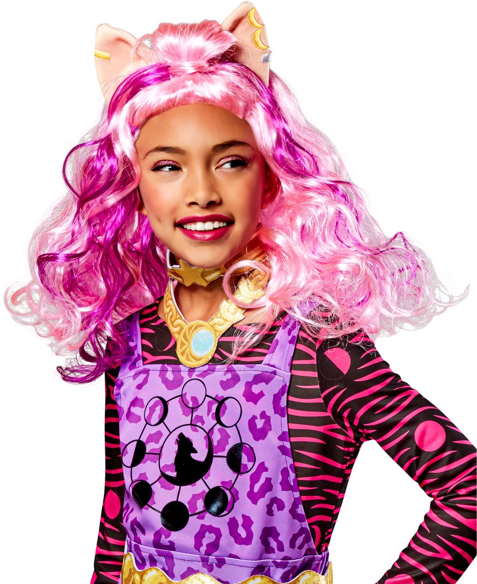 Parrucca bambino lupo Clawdeen in maschera di rubini (ns)