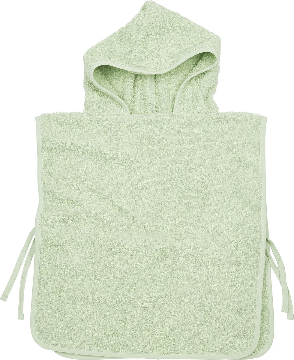 Meyco baby uni badponcho - badstof - soft green - 1-3 jaar