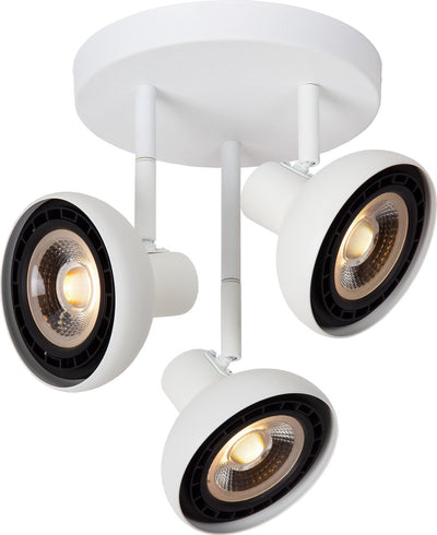 Lucide sensas - ceiling spotlight (ceiling lamp) - ø 25.8 cm - 3xgu10 (es111) - white