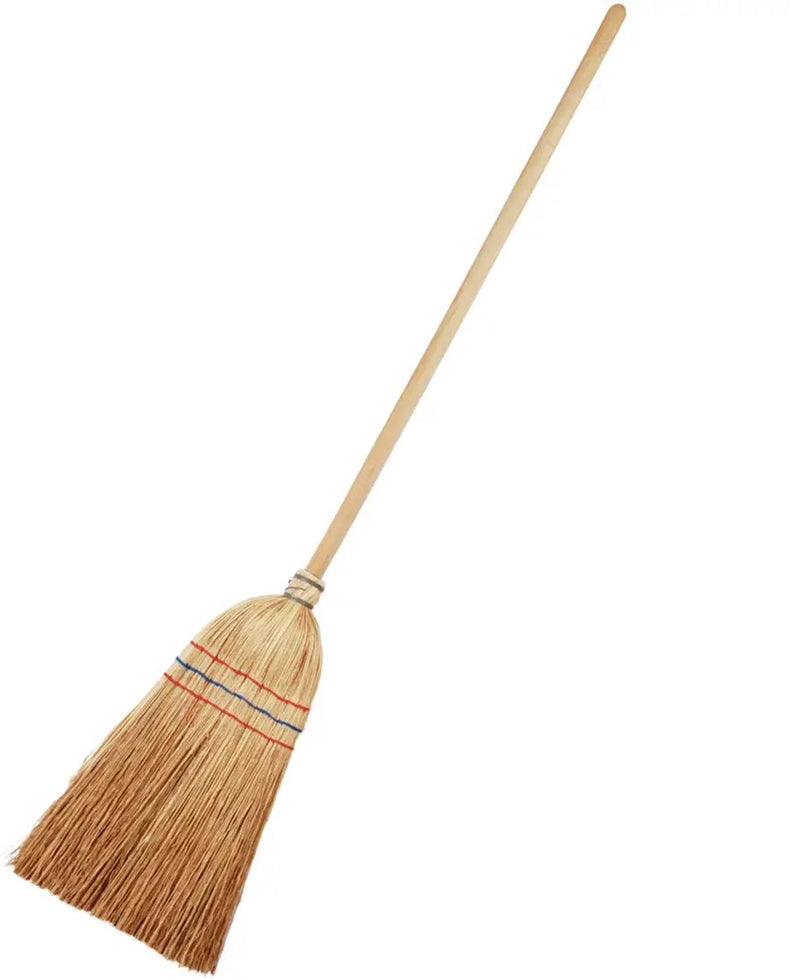 Klein Toys Scopa in pura paglia fresca - 19x5x74 cm - in legno e paglia - durevole, robusta e di alta qualità - marrone