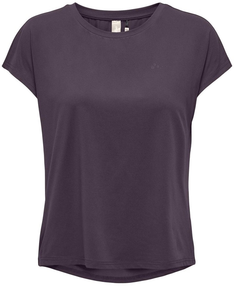 Only play aubree loose dames training t-shirt 15137012-plum - kleur paars-multicolour - maat xl