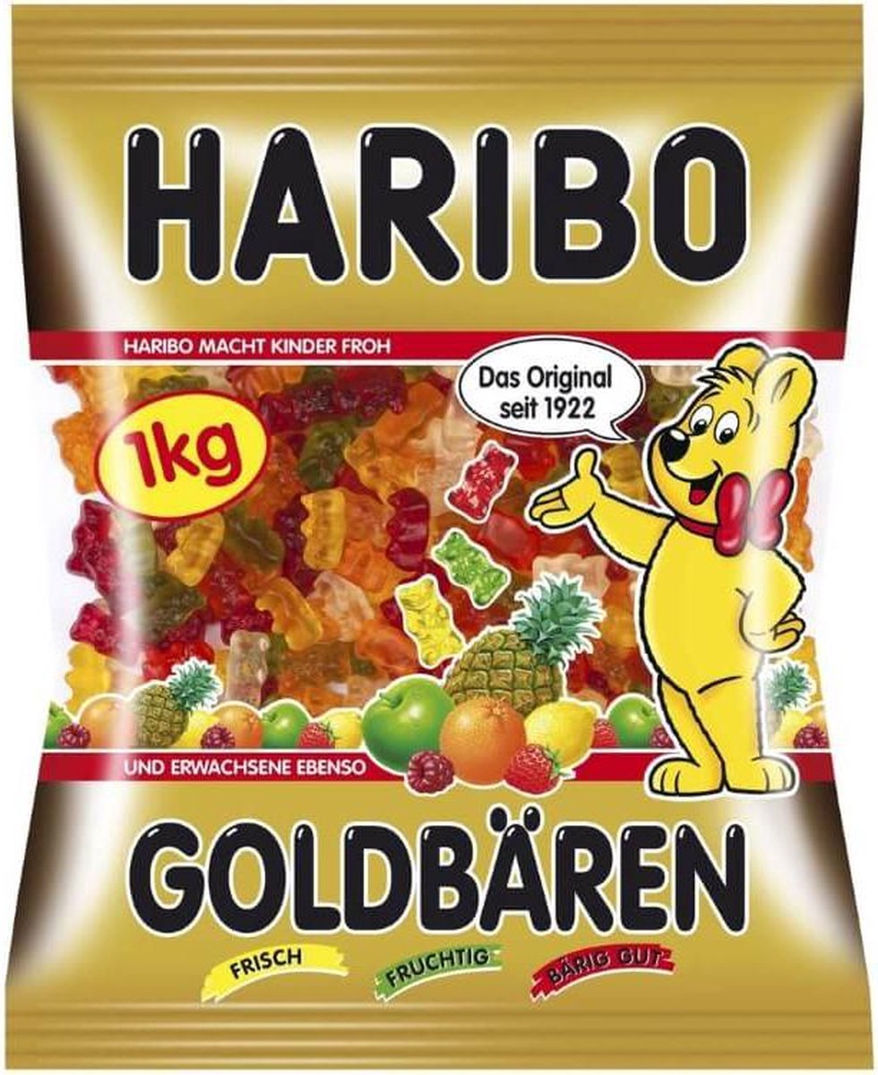 Orsi d'oro Haribo - caramelle ai gusti di frutta - sacchetto da 1 kg