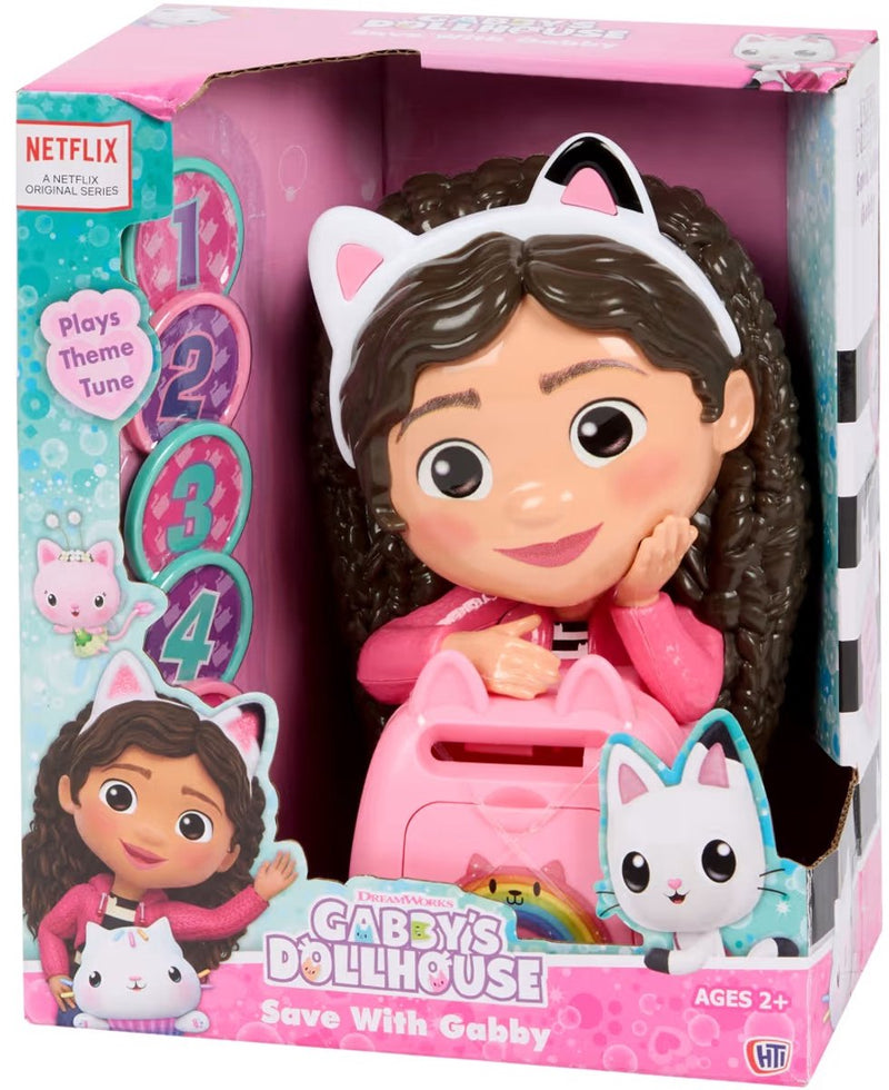 Il salvadanaio della casa delle bambole di Bluey Gabby con suono, comprese le monete di plastica, per imparare a risparmiare per i bambini