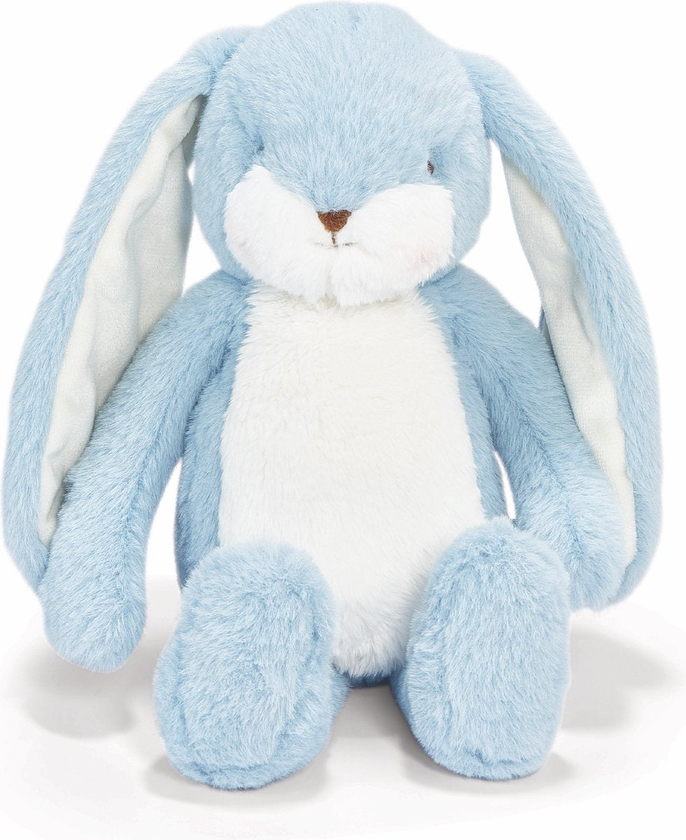 Bunnies by the bay coniglio floppy nibble - animale di peluche - peluche per bambini - dettagli ricamati - 34 cm - blu