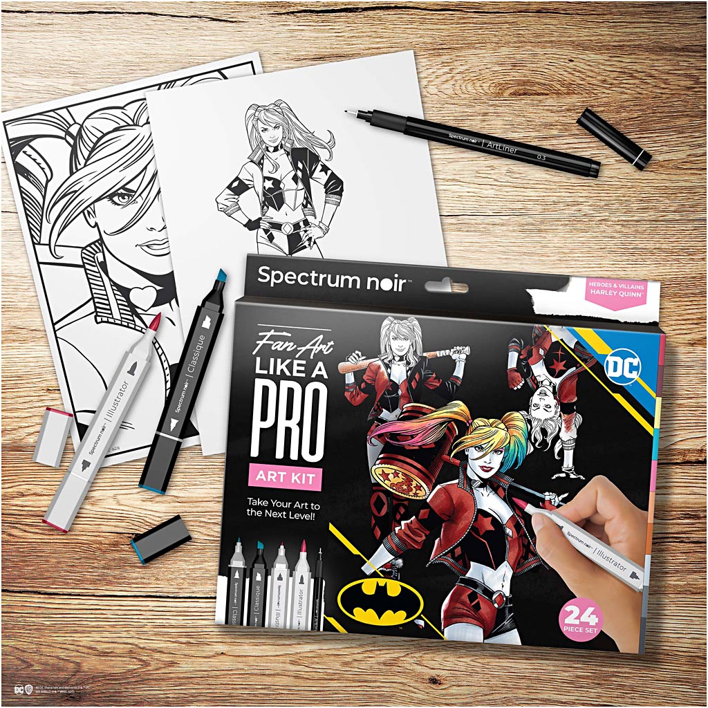 Creativ Company Hobbyset Illustration, Harley Quinn, varios colores, 1 caja