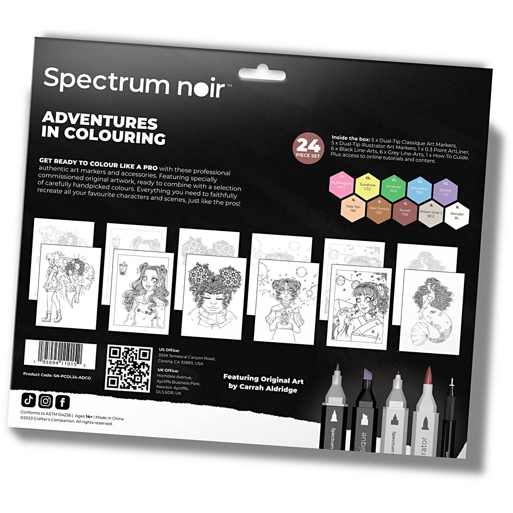 Creative Company Hobbyset Illustration, colori avventurosi, vari colori, 1 scatola