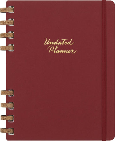 Moleskine undated spiral planner - xl - cherry
