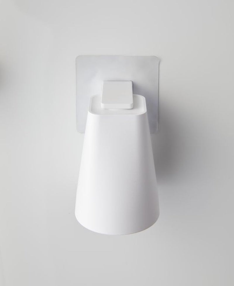Portavasos de baño autoadhesivo Yamazaki - torre - blanco