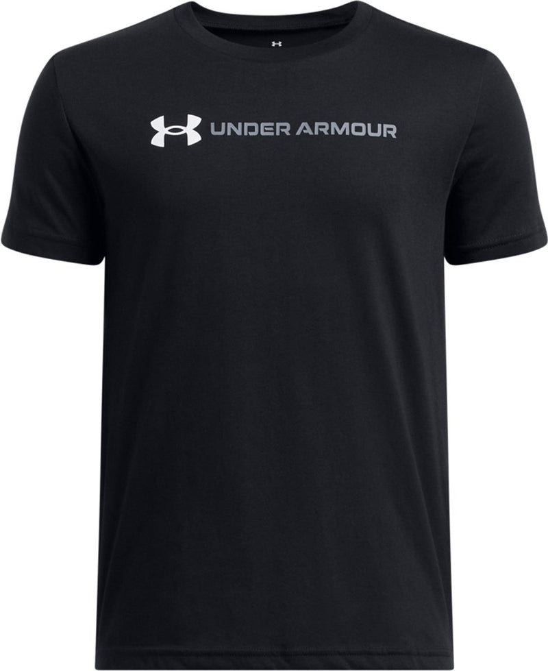 Maglietta sportiva unisex Under Armour ua b logo wordmark ss - nera - bianca - grigia