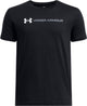 Under armour ua b logo wordmark ss unisex sportshirt - zwart - wit - grijs