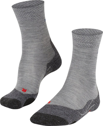 Falke tk2 melange anti-blaar dik wol functioneel materiaal wandelsokken heren grijs - maat 42-43
