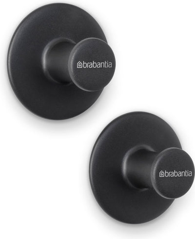 Brabantia Rinnova ganci da asciugamano, set di 2 - grigio scuro