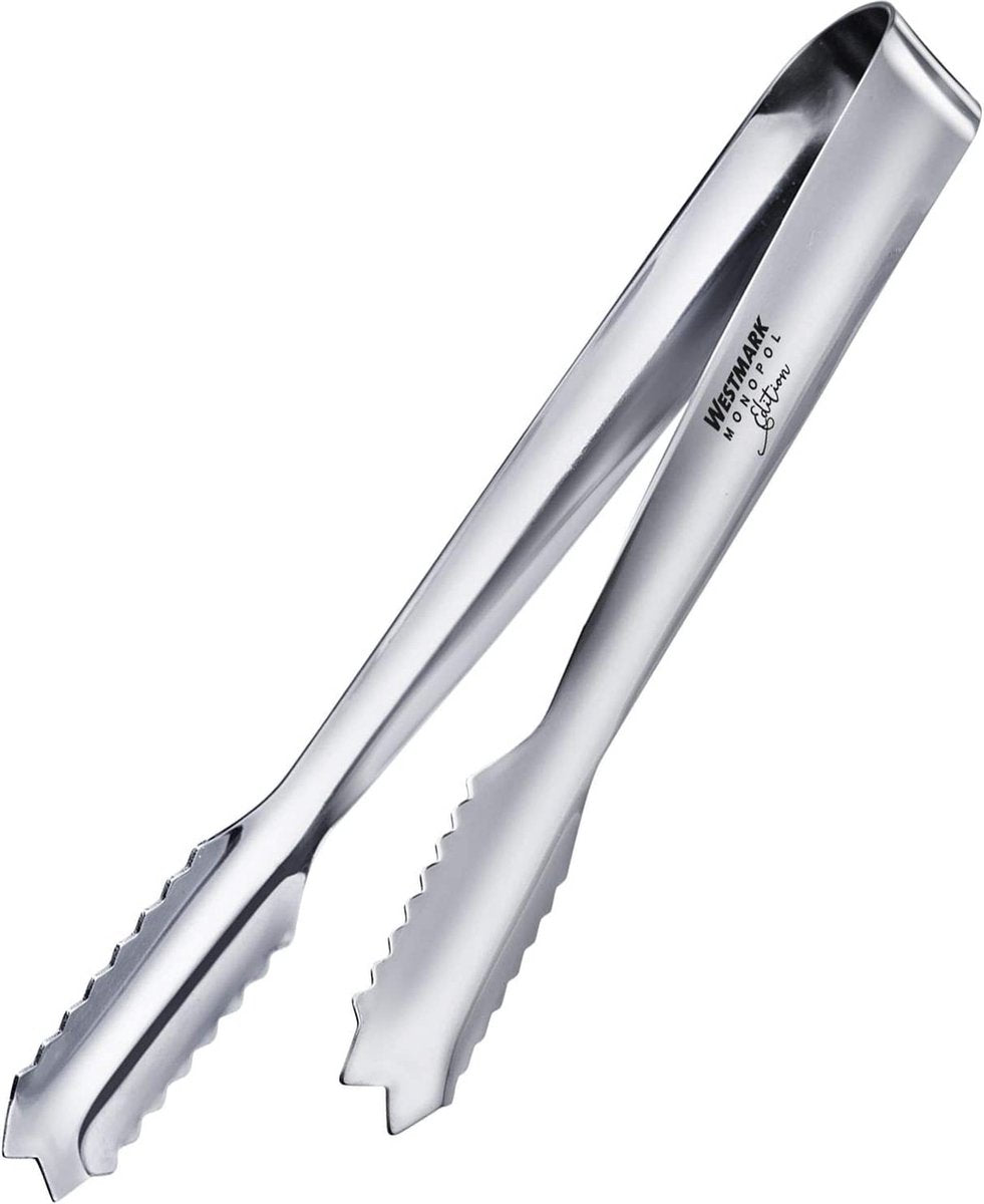 Cubitos de hielo Westmark - azúcar - pinzas para servir, edición Monopoly, longitud: 18 cm, acero inoxidable, ártico, plata, 62763360