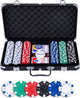 Set da poker Engelhart 300 fiches (11,5 grammi) in custodia nera – con 2 set di carte da gioco, 5 dadi e 3 pulsanti del mazziere