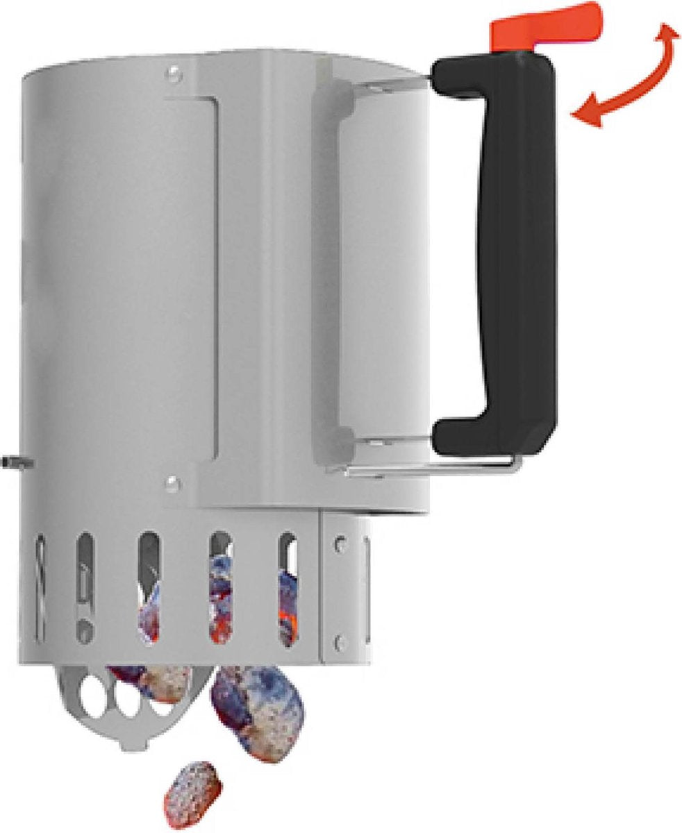 Barbecook - brikettenstarter - bbq starter - houtskool starter - rvs - ø 16,5 x 27,5 cm