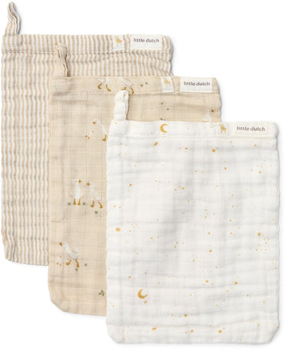 Piccolo set di salviette olandesi - beige - naturali per neonati - piccola oca