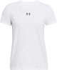 Camiseta deportiva under armour ua rival core ss-wht para mujer - blanco - negro