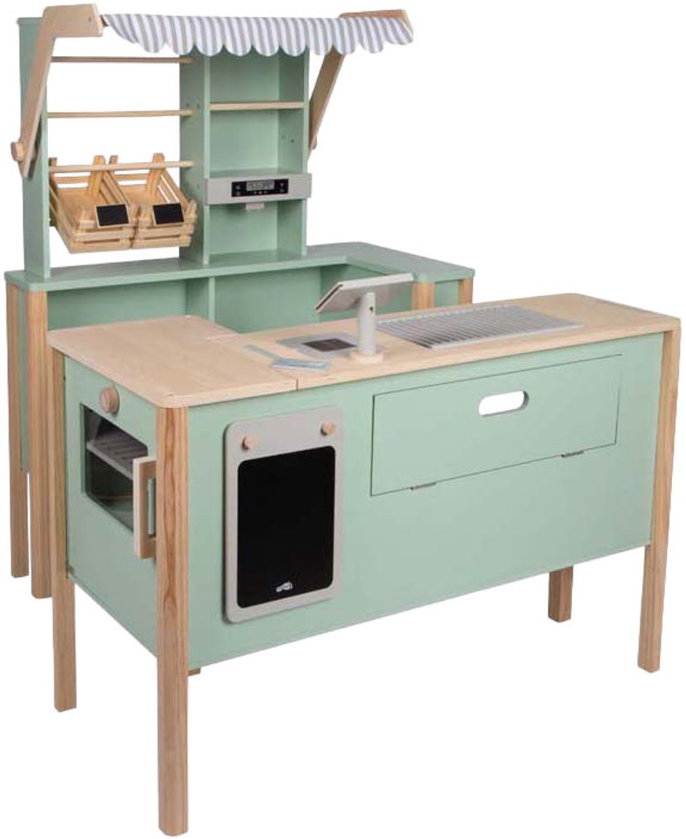 Small foot - tienda y cocina infantil verde fresco