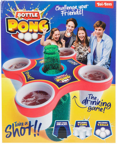 Toi-Toys Party Game Pong Hero con 4 palle e 4 tazze