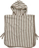 Poncho da bagno Meyco baby fat stripe - spugna jacquard - taupe - 1-3 anni