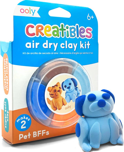 Ooly - creatibles - mini kit de arcilla seca al aire - mejores amigos de mascotas - 4 colores de arcilla