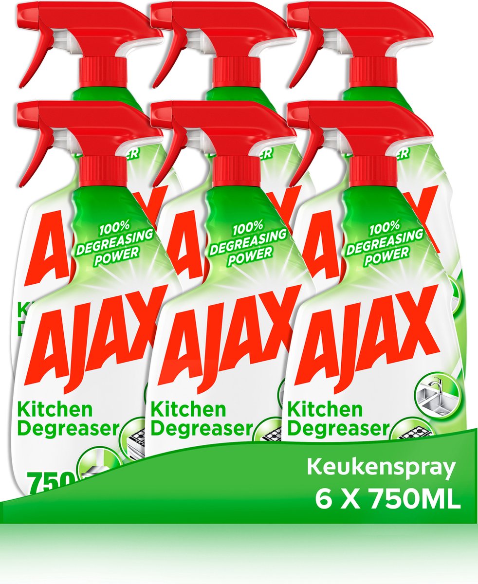 Ajax kitchen spray optimal7 6 x 750ml - value pack