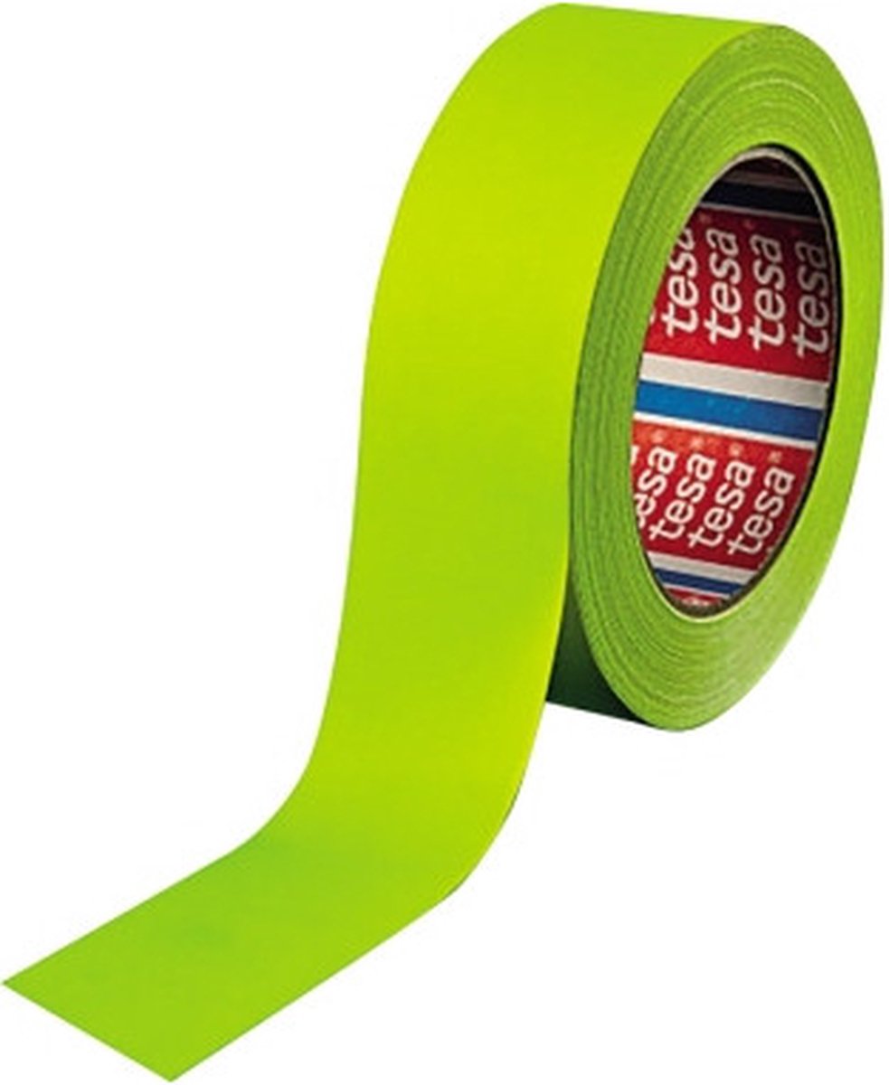 Tesa - 04671-00050-10 textieltape band 4671 neon-geel (l x b) 25 m x 19 mm 1 stuk(s)