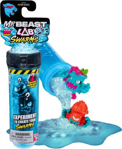 Moose toys mrbeast lab swarms test tube 2-pack - experimenteer en creëer 2 swarms microbeesten