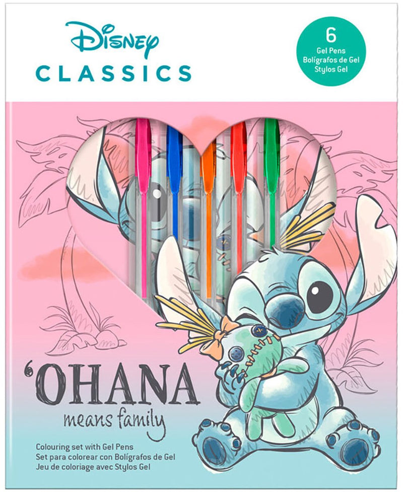 Libro da colorare Disney Lilo Stitch con 6 penne gel colorate - hobby - disegno - colorazione
