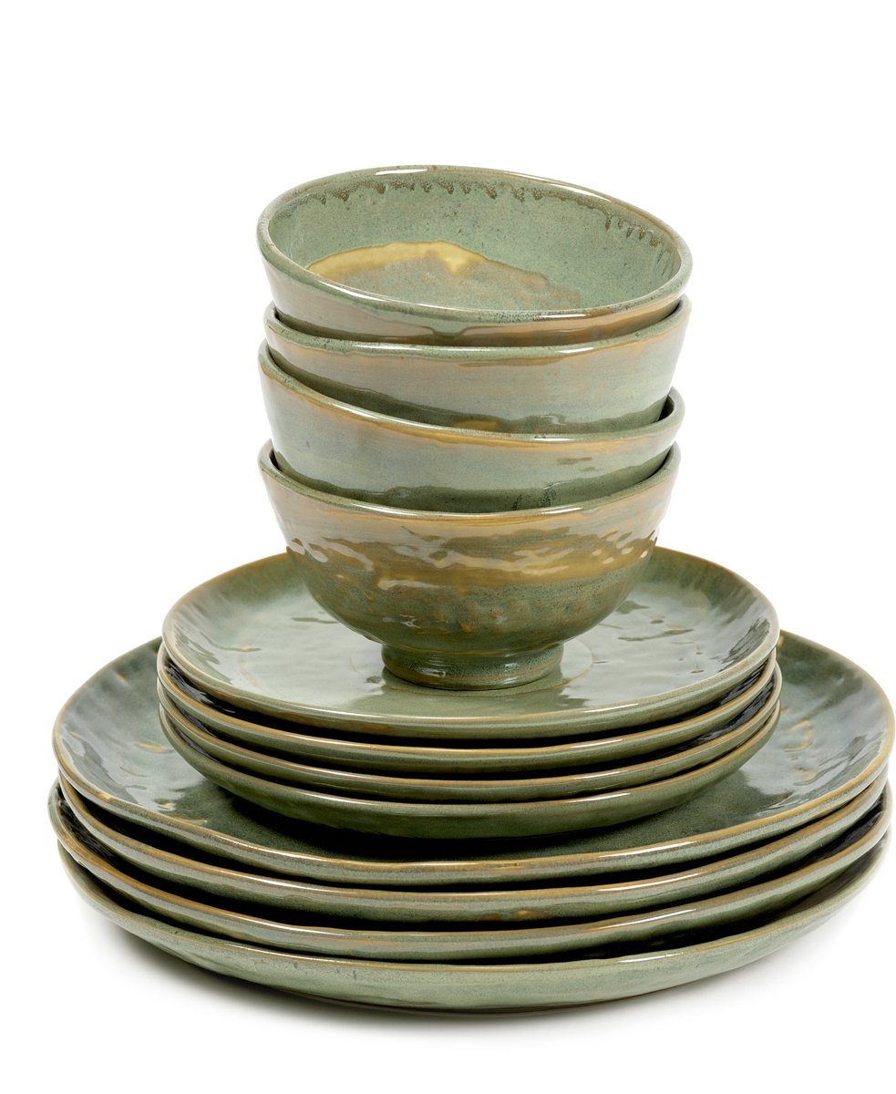Serax - pascale naessens pure - tableware set - sea green - 12 pieces