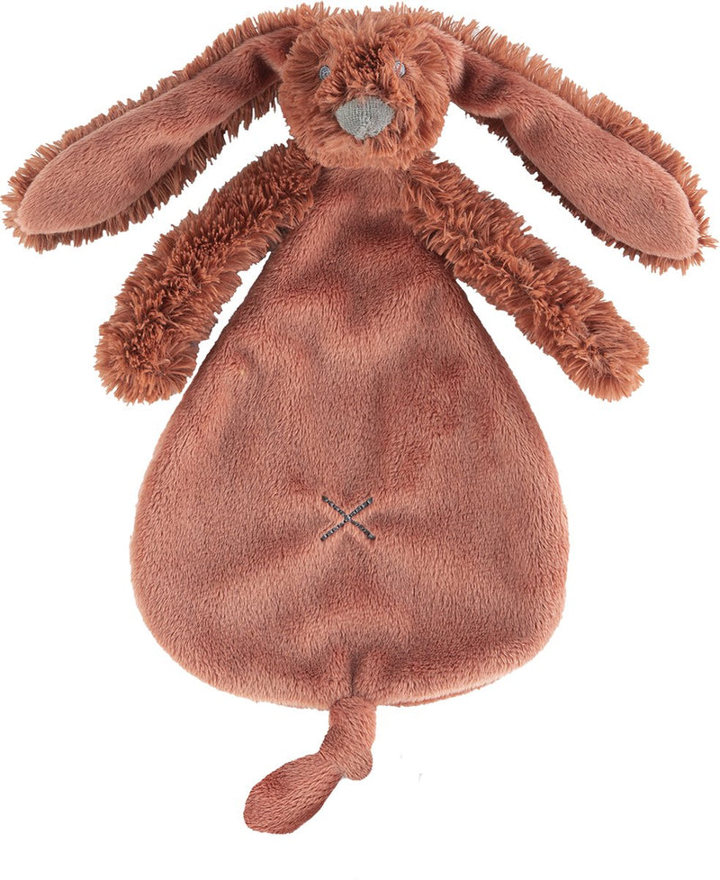 Feliz caballo conejo richie tela de abrazo - marrón óxido - regalo de bebé