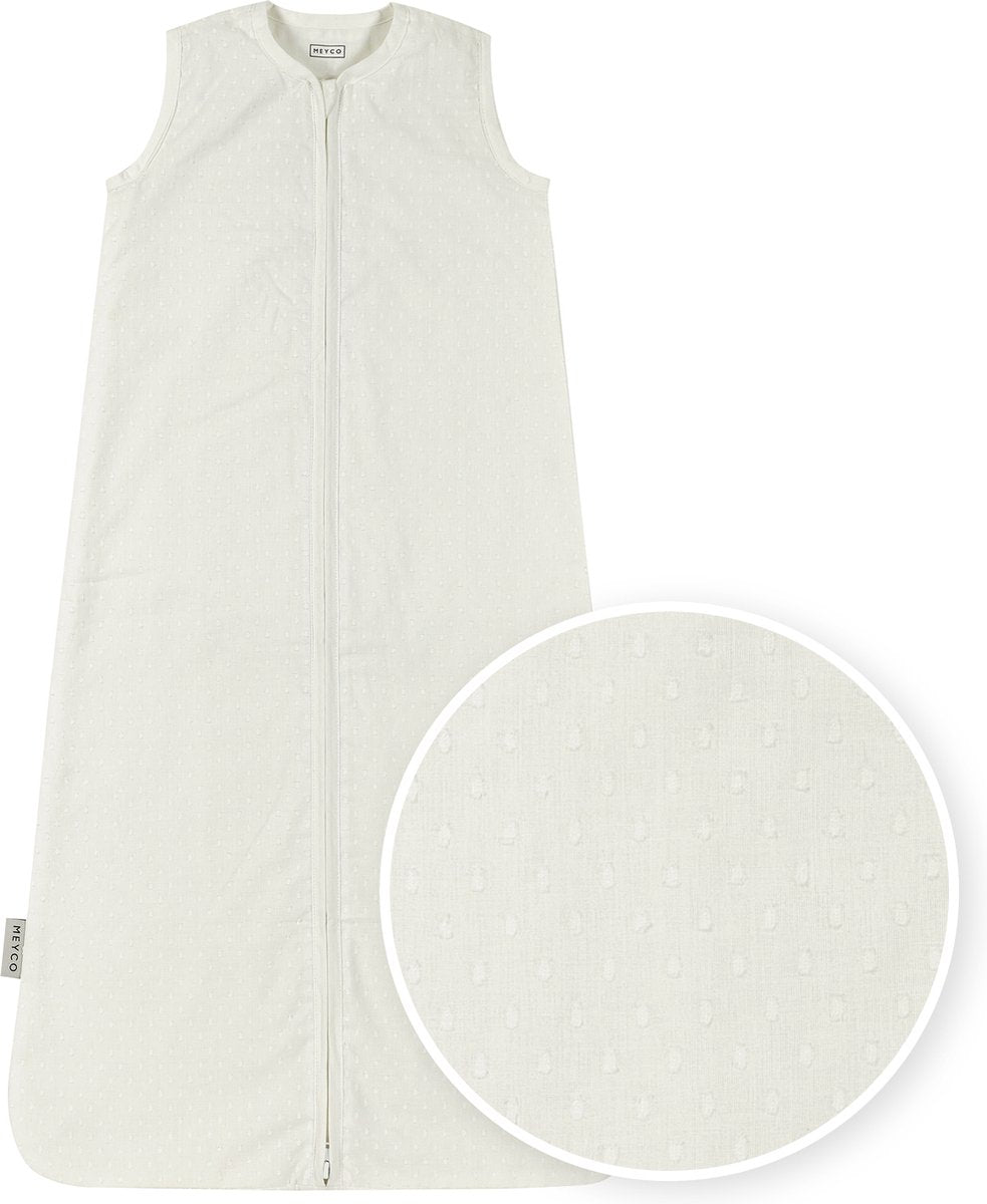 Meyco baby plume baby zomerslaapzak - offwhite - 70cm - 0.5 tog