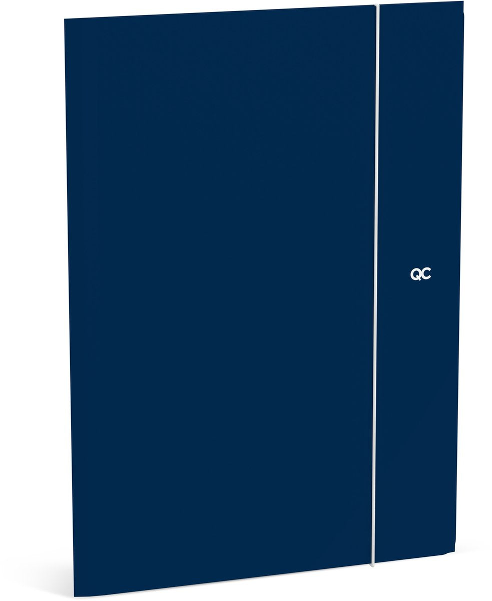Qc color elasto folder - navy blue