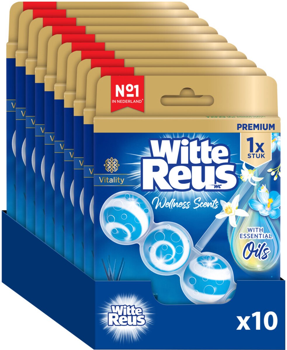 Witte reus Wellness Scents Vitality blocco WC 50 g - blocchi WC - confezione risparmio - 10 pezzi