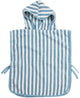 Poncho da bagno Meyco baby fat stripe - spugna jacquard - blu jeans - 1-3 anni