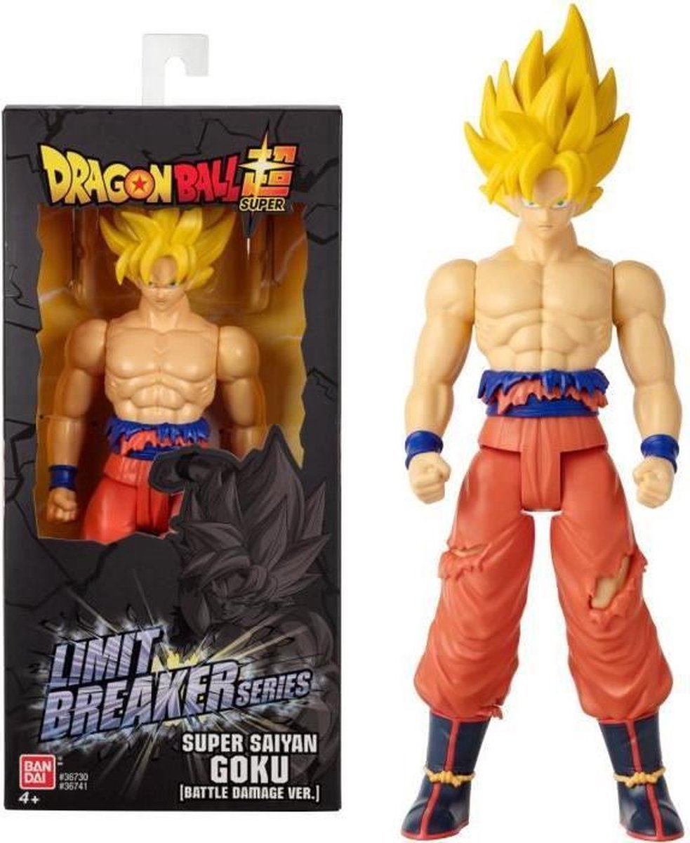 Bandai - dragon ball - giant limit breaker figure - super saiyan goku (battle damage ver.) - officially licensed dragon ball - super saiyan goku action figure - toys for children aged 4+ - 36741