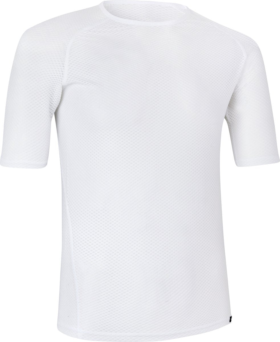Gripgrab - ultralight mesh korte mouw base layer zomer fiets ondershirt polygiene zweethemd - wit - heren - maat s