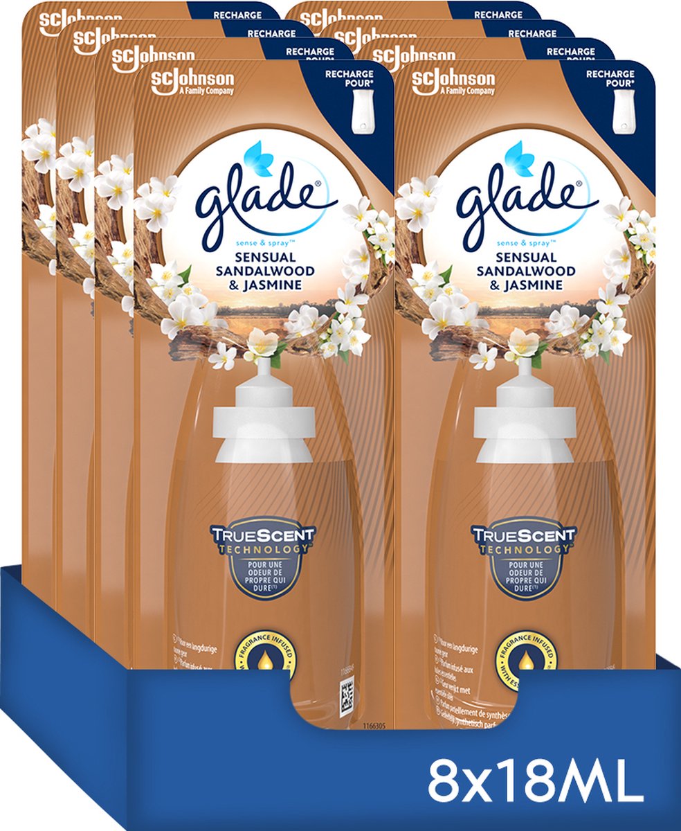 Glade sense spray recambio sensual sándalo jazmín