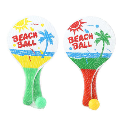 Set pallone da spiaggia in legno in rete